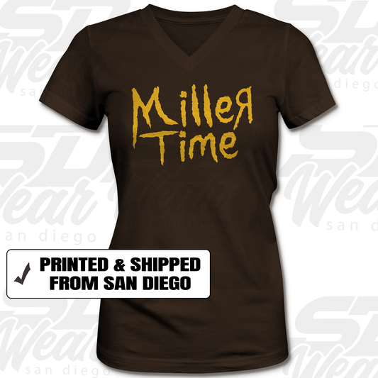 Miller Time – Women’s V-Neck Tee